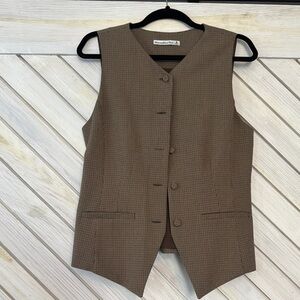 Abercrombie & Fitch Brown Tailored Vest